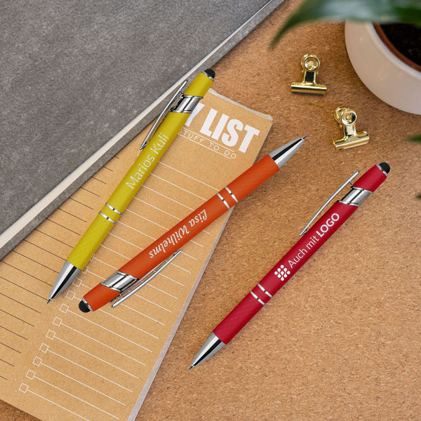 Creativgravur® Metall - Kugelschreiber MONTEA mit Lasergravur - Farben sortenrein oder Gemischt  (alle mit gleicher Gravur)
