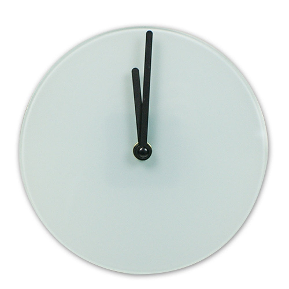 Runde, rahmenlose Glas-Wanduhr inkl. Uhrwerk Größe Ø 180 mm