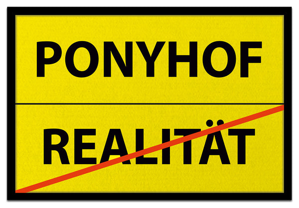 Creativgravur® Ponyhof/Realität Fußmatte Größe der Fußmatte: 60 cm x 40 cm
