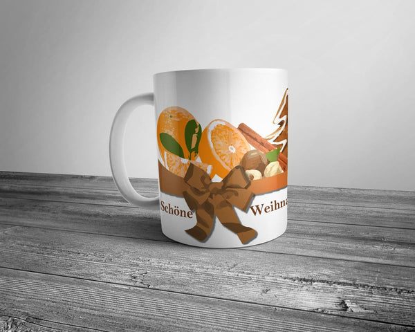 Creativgravur® Weihnachtstasse Kaffeetasse Kaffeebecher Glühweinbecher Punschtasse mit Fotodruck und Wunschmotiv - Spülmaschinenfest - 23 Motive zur Auswahl
