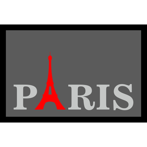 Bedruckte Fußmatte "PARIS" mit Eiffelturm-Motiv