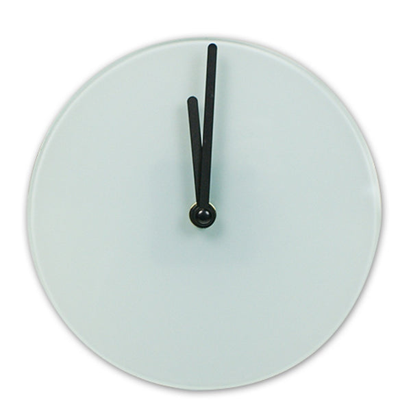 Runde, rahmenlose Glas-Wanduhr inkl. Uhrwerk Größe Ø 290 mm