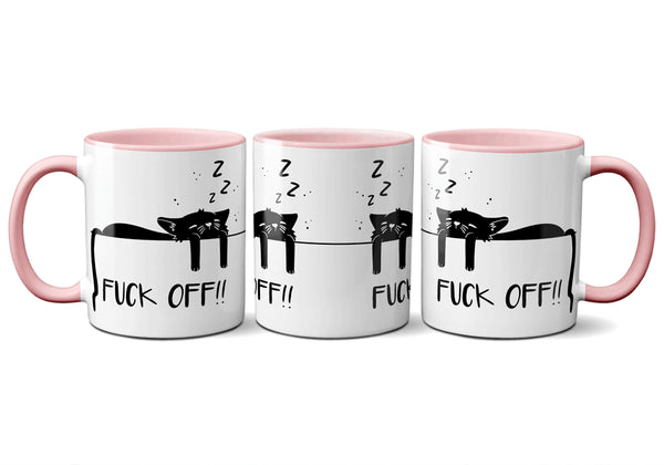 Fuck off - Kaffeetasse mit Spruch - Kaffeebecher - Spülmaschinenfest